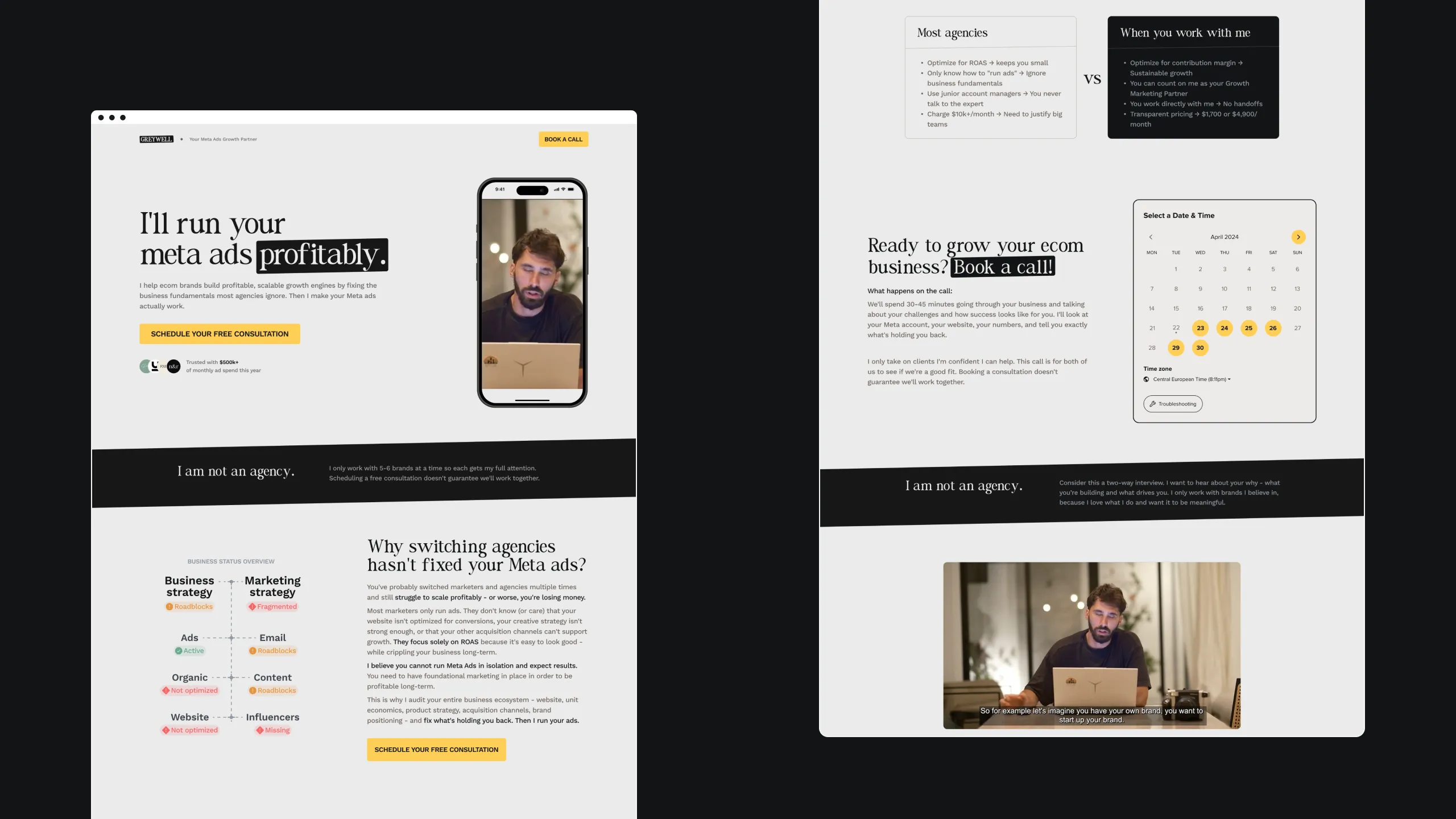 Greywell product screens