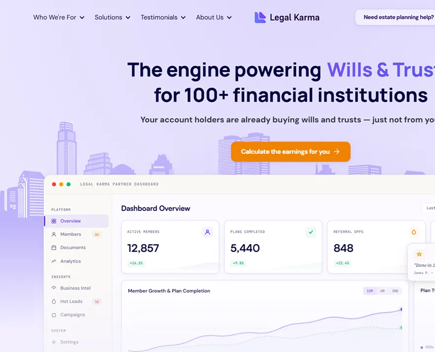 Legal Karma website, built by Genten